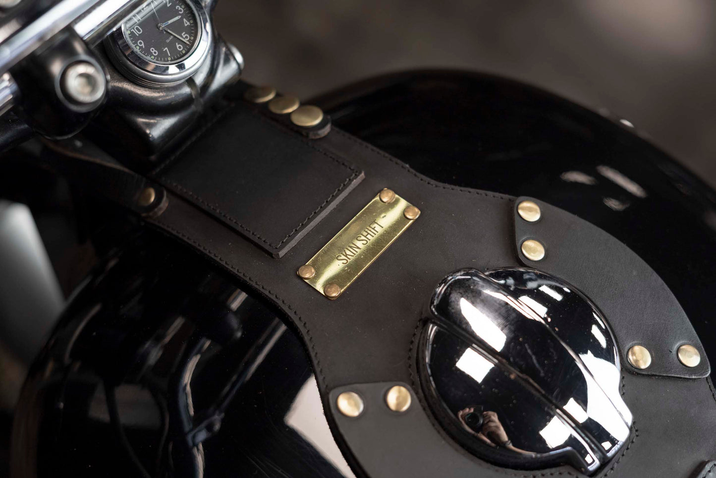 BLACK tank strap 120th anniversary Royal Enfield Interceptor and Continentale GT 650