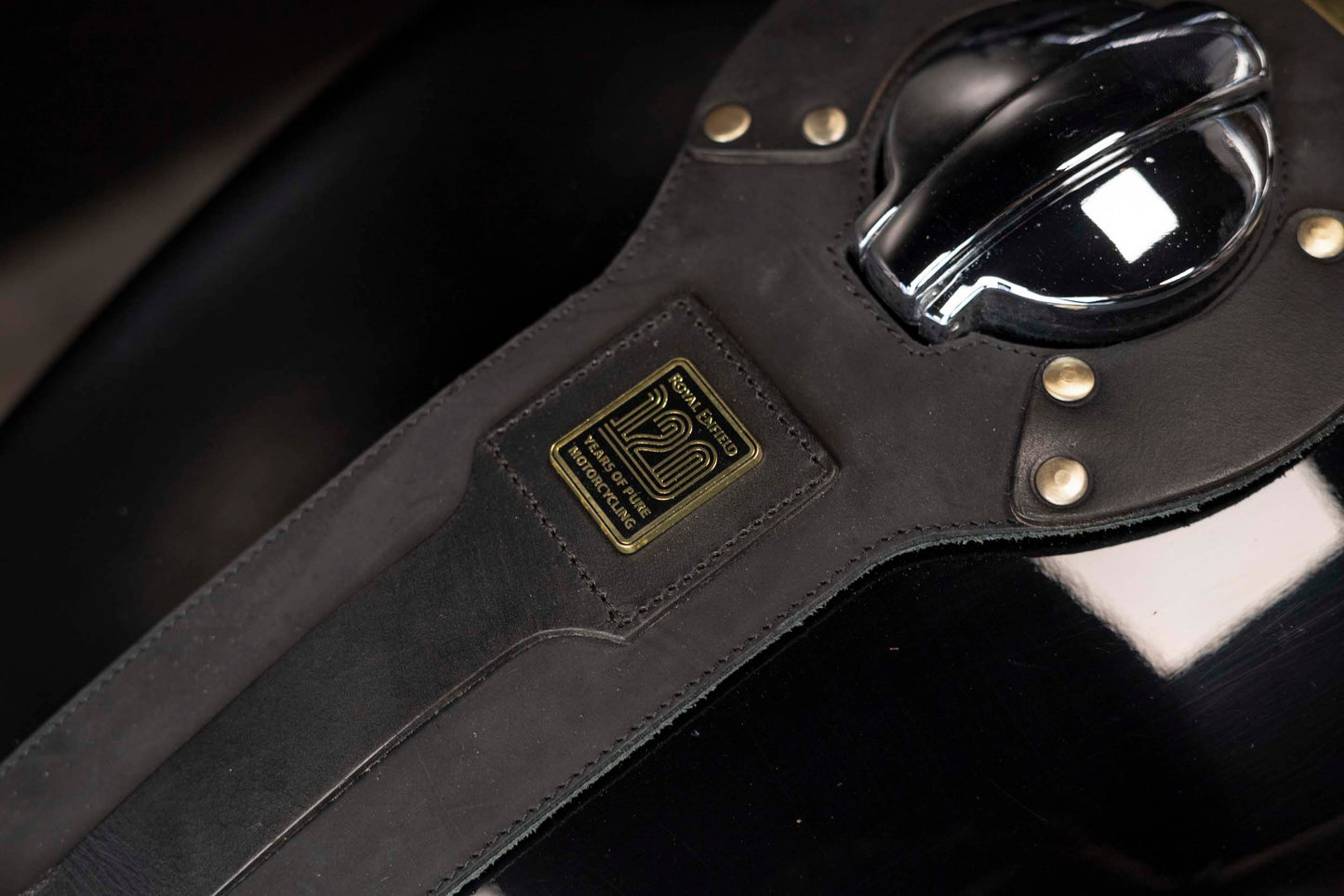 BLACK tank strap 120th anniversary Royal Enfield Interceptor and Continentale GT 650