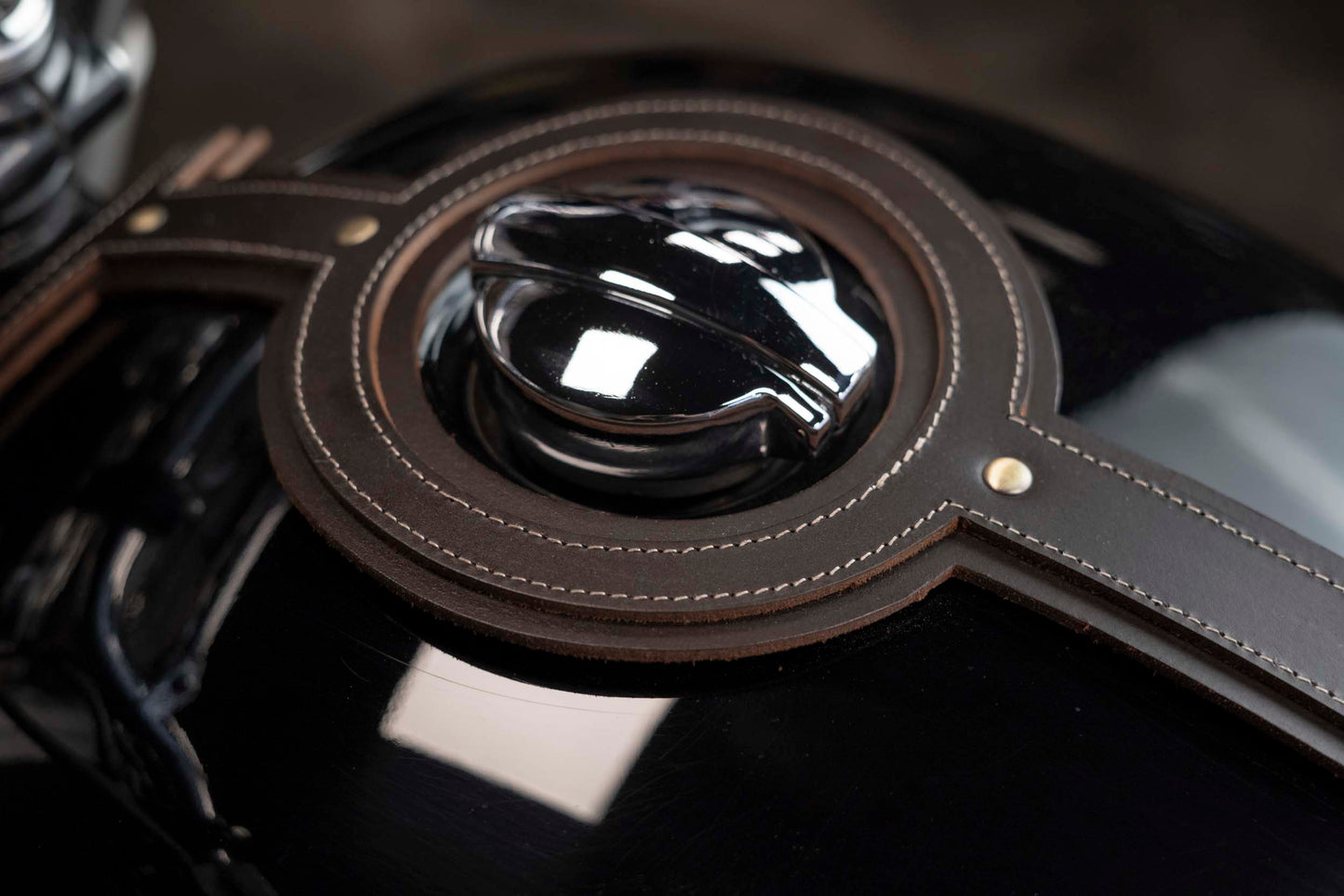 Brown tank strap for Royal Enfield Interceptor and Continentale GT 650