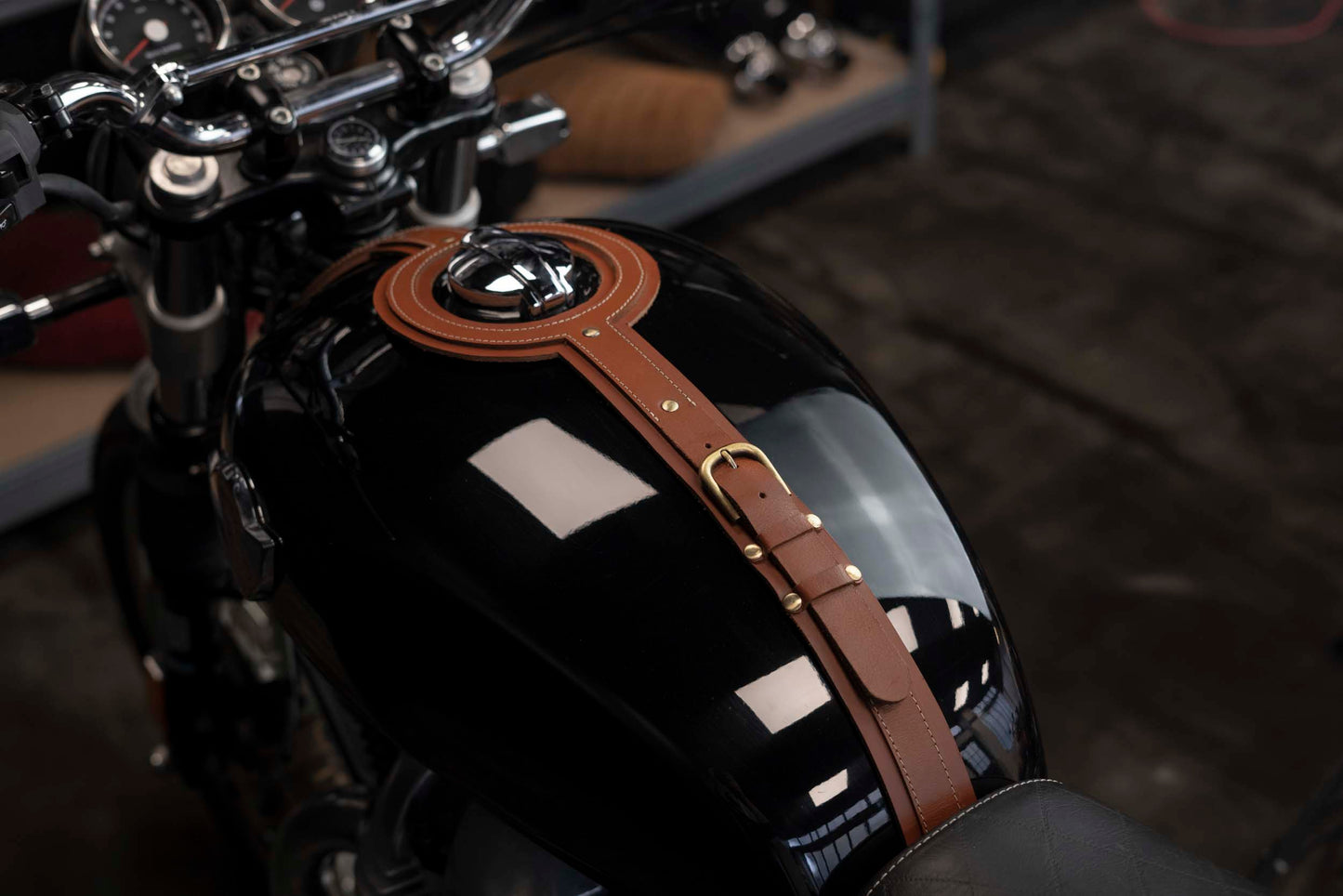 Camel tank strap for Royal Enfield Interceptor and Continentale GT 650