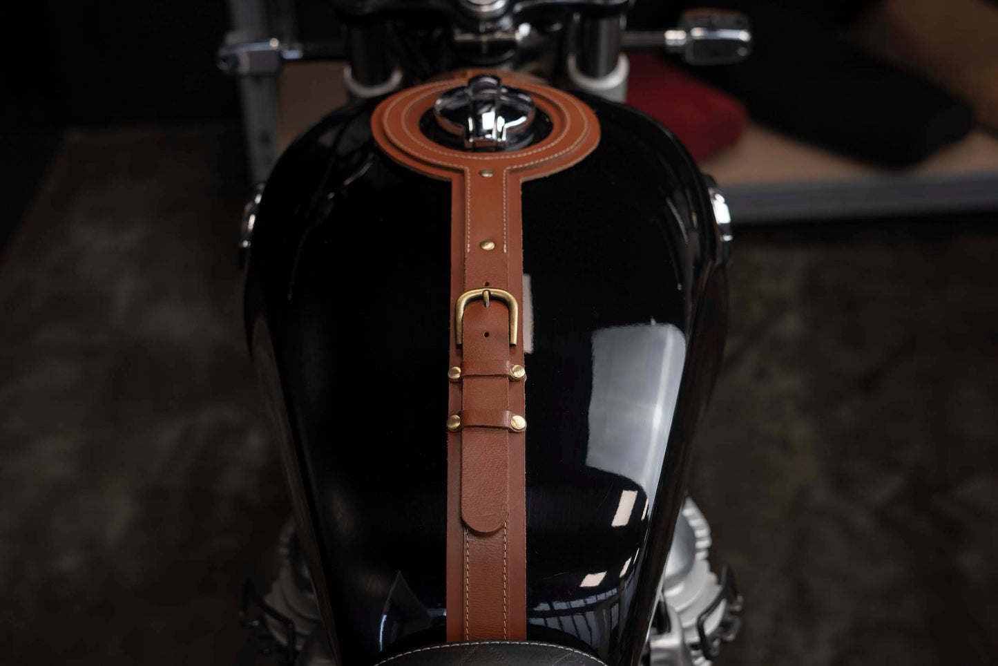 Camel tank strap for Royal Enfield Interceptor and Continentale GT 650